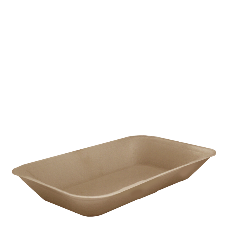 Klöckner Pentaplast Disposable Tableware No2 Brown / 133x178x36mm / 400 Infinity No2 Brown EPP Chip Tray