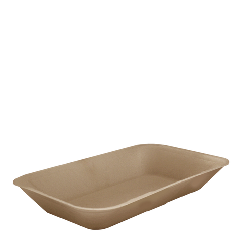 Klöckner Pentaplast Disposable Tableware No2 Brown / 133x178x36mm / 400 Infinity No2 Brown EPP Chip Tray