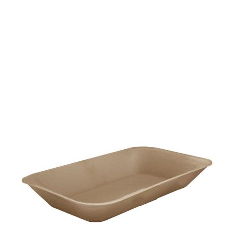 Klöckner Pentaplast Disposable Tableware Small Brown / 127x165x36mm / 400 Infinity Small Brown EPP Chip Tray