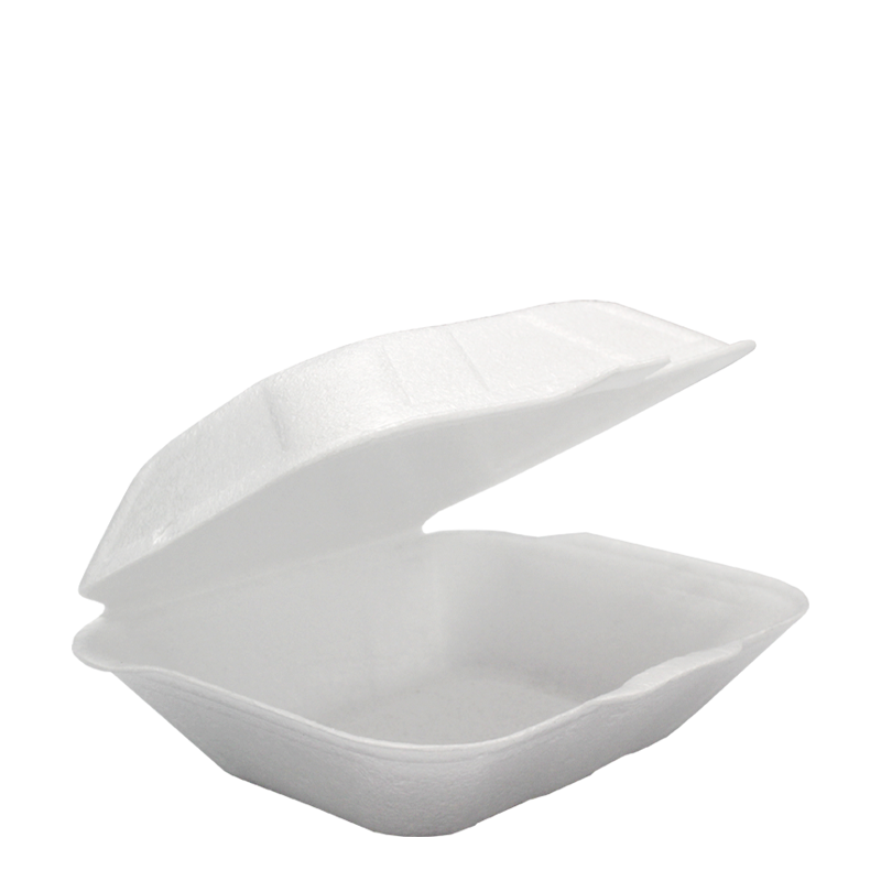 Klöckner Pentaplast Disposable Tableware HP2 White / 145x185x80mm / 220 Infinity HP2 White EPP Takeaway Container