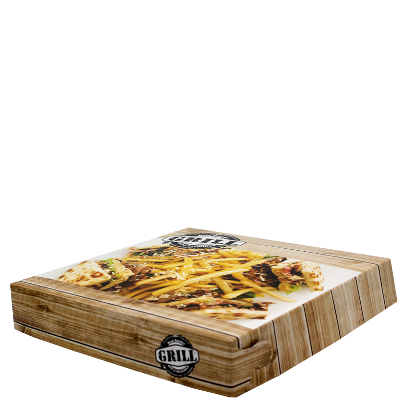 Intertan Takeaway Box 124 Boxes / 22x22x4cm Grill House Design Flatbead Box T22x22