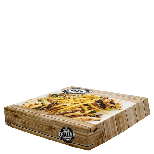 Intertan Takeaway Box 124 Boxes / 22x22x4cm Grill House Design Flatbead Box T22x22