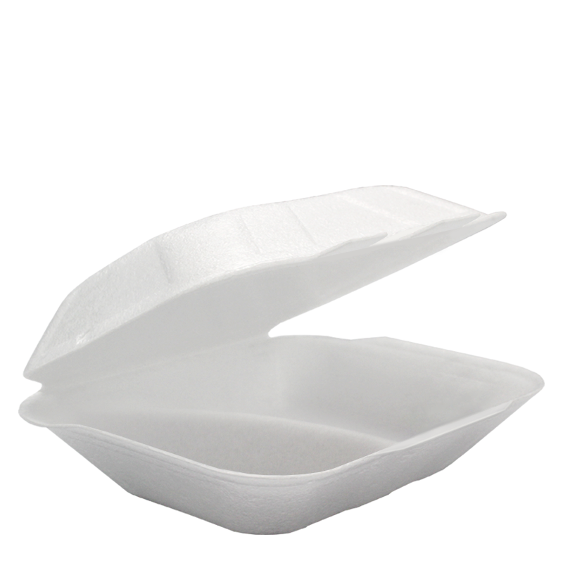 Klöckner Pentaplast Disposable Tableware HP4/2 White / 210x240x75mm / 150 Infinity HP4/2 White EPP Takeaway Container