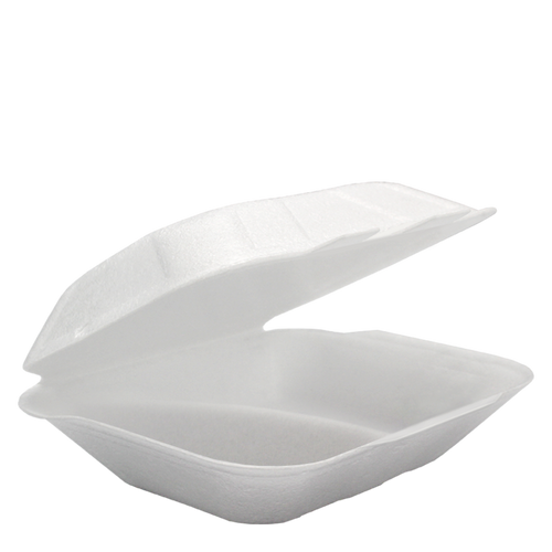 Klöckner Pentaplast Disposable Tableware HP4/2 White / 210x240x75mm / 150 Infinity HP4/2 White EPP Takeaway Container