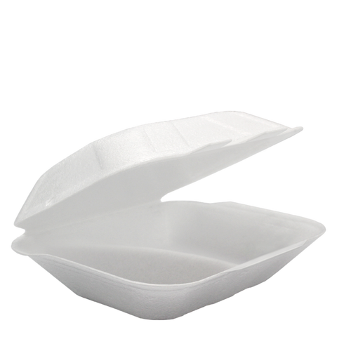 Klöckner Pentaplast Disposable Tableware HP4/2 White / 210x240x75mm / 150 Infinity HP4/2 White EPP Takeaway Container