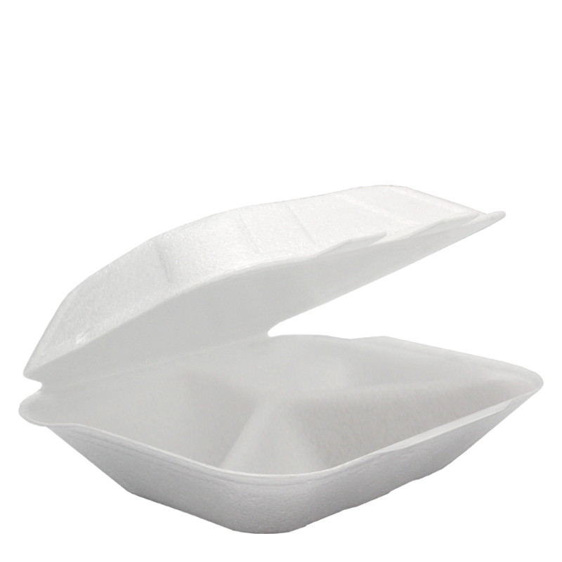 Klöckner Pentaplast Disposable Tableware HP4/3 White / 210x240x75mm / 150 Infinity HP4/3 White EPP Takeaway Container