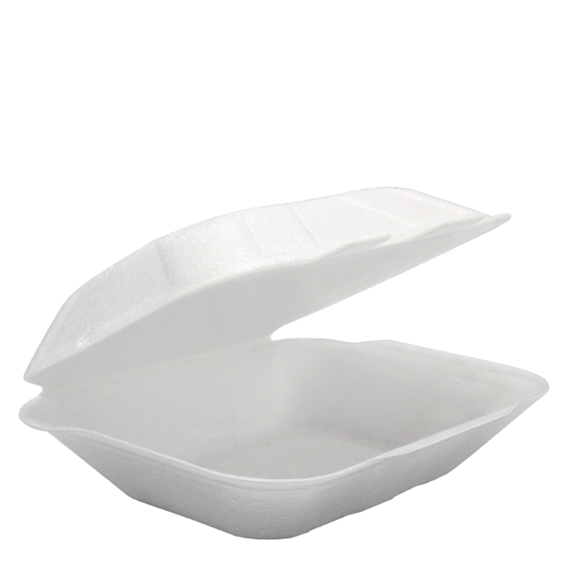 Klöckner Pentaplast Disposable Tableware HP4 White / 210x240x75mm / 150 Infinity HP4 White EPP Takeaway Container