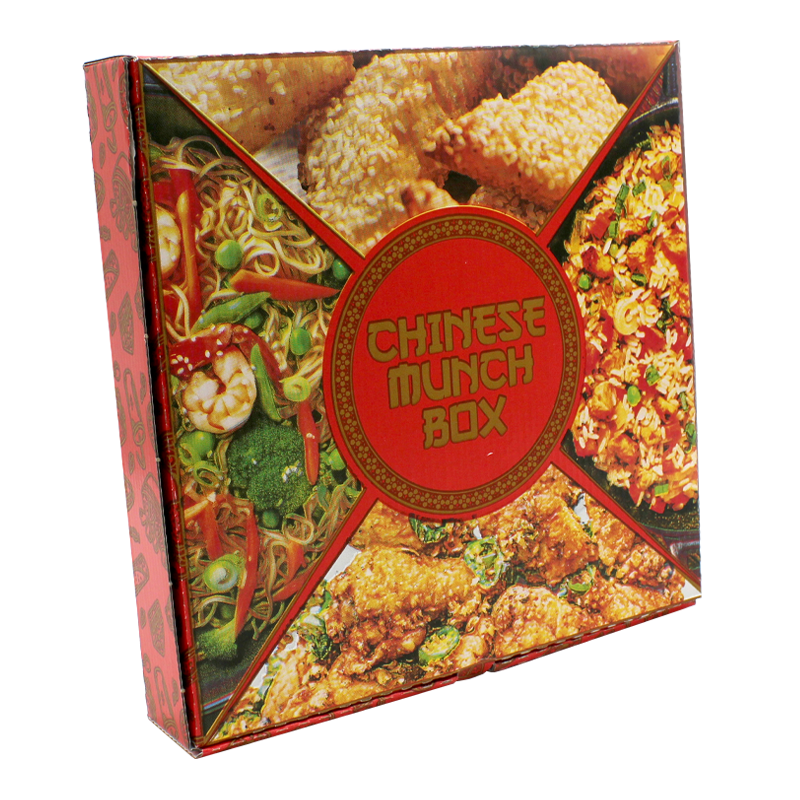 ICS Pizza Box Printed Chinese Munch Boxes