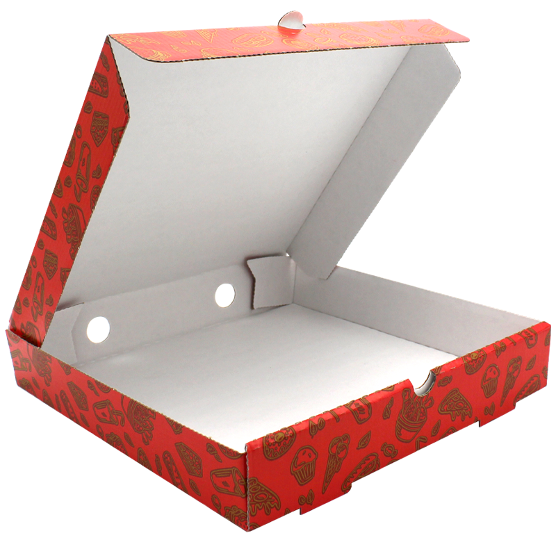 ICS Pizza Box Printed Chinese Munch Boxes