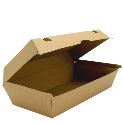 Intertan Takeaway Box Large / 300 Boxes Sturdy Corrugated Burger & Food Boxes