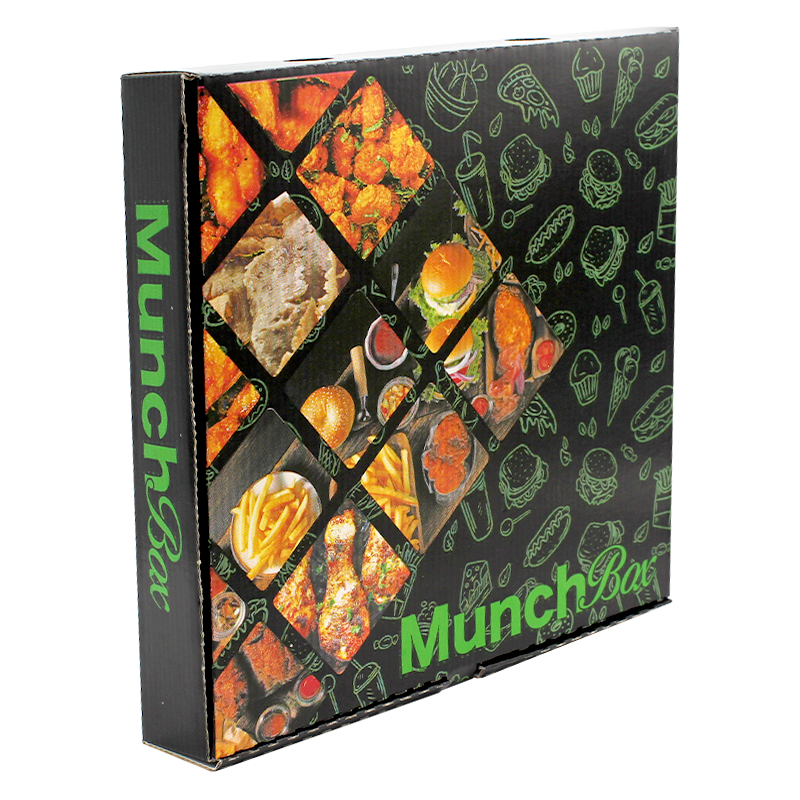 ICS Pizza Box Printed Black Munch Boxes