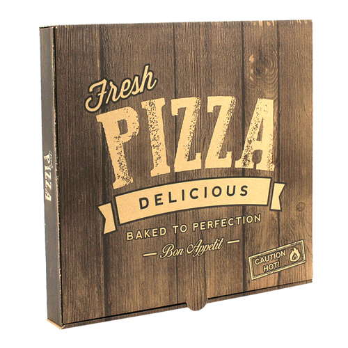 ICS Pizza Box Wood Effect Printed Pizza Boxes