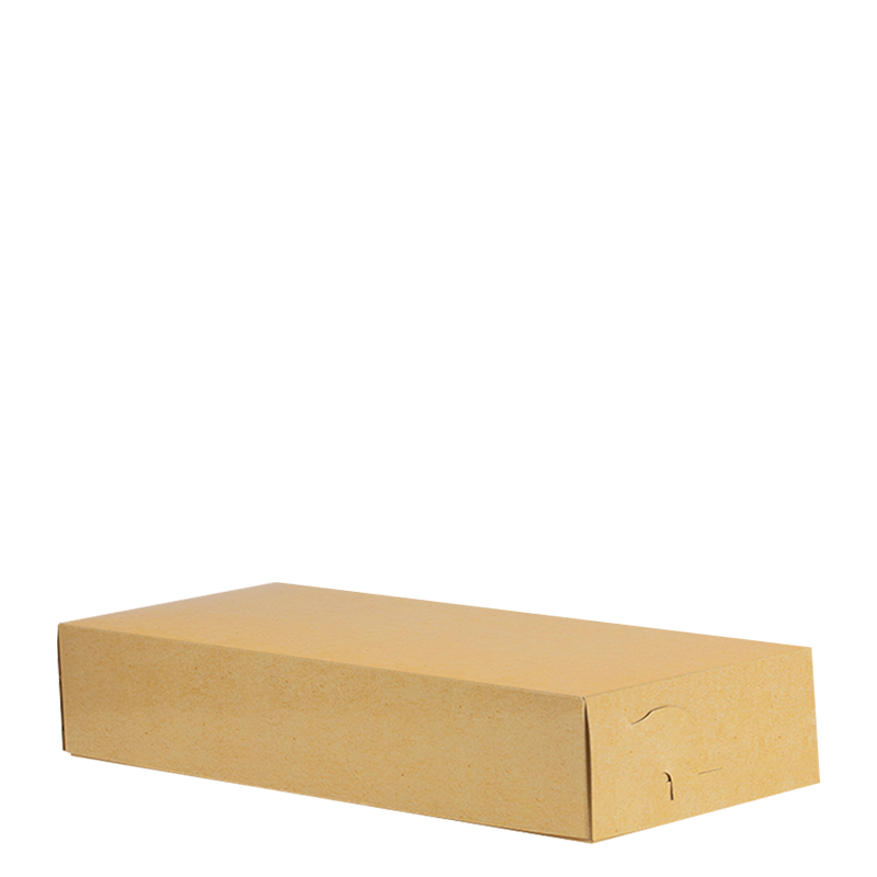 Intertan Takeaway Box Metalised PET / 157 Boxes / 25x13x4.5cm Plain Kraft Grill Box T24