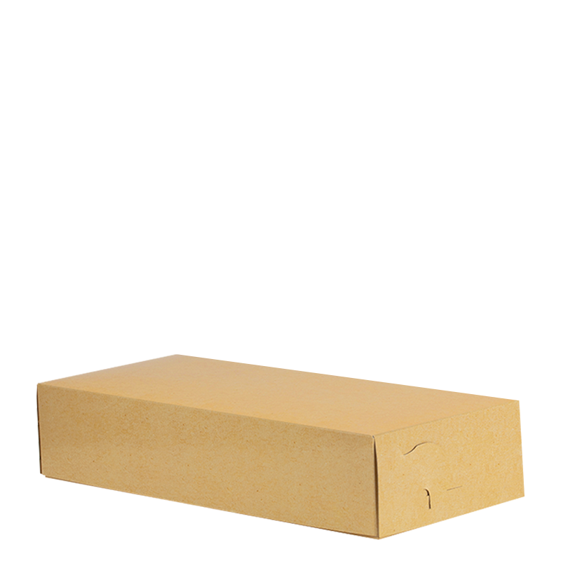 Intertan Takeaway Box Metalised PET / 165 Boxes / 25x9x6.5cm Plain Kraft Grill Box T28