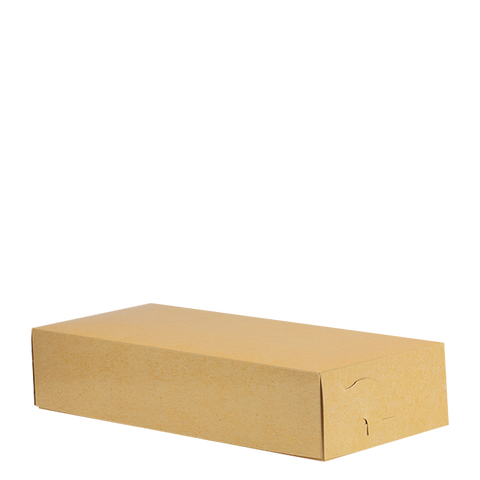 Intertan Takeaway Box Metalised PET / 165 Boxes / 25x9x6.5cm Plain Kraft Grill Box T28