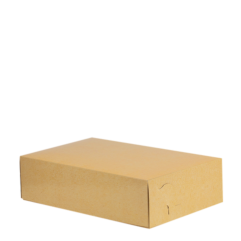 Intertan Takeaway Box Metalised PET / 80 Boxes / 29x17.4x8cm Plain Kraft Grill Box T2