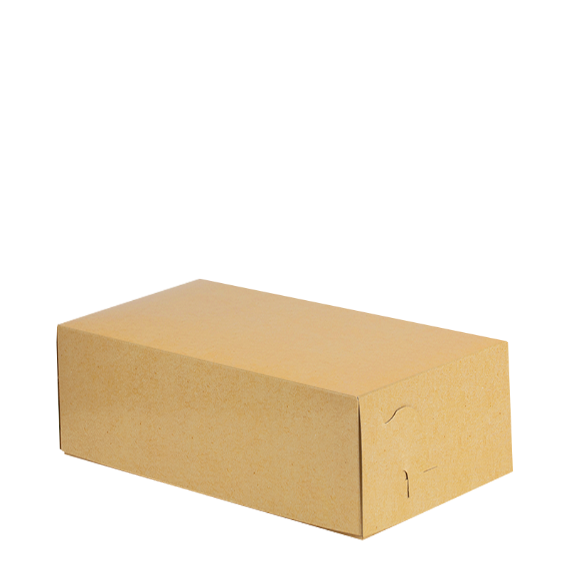 Intertan Takeaway Box Metalised PET / 80 Boxes / 22x12.9x11cm Plain Kraft Grill Box T45