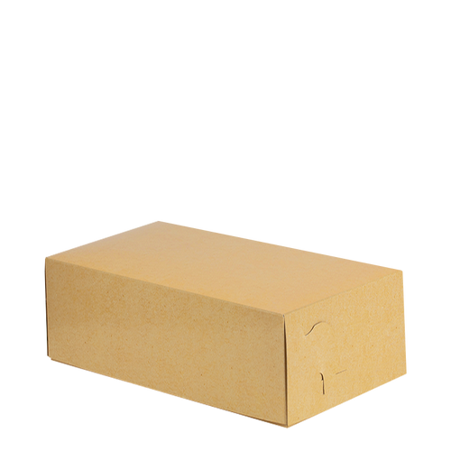 Intertan Takeaway Box Metalised PET / 80 Boxes / 22x12.9x11cm Plain Kraft Grill Box T45