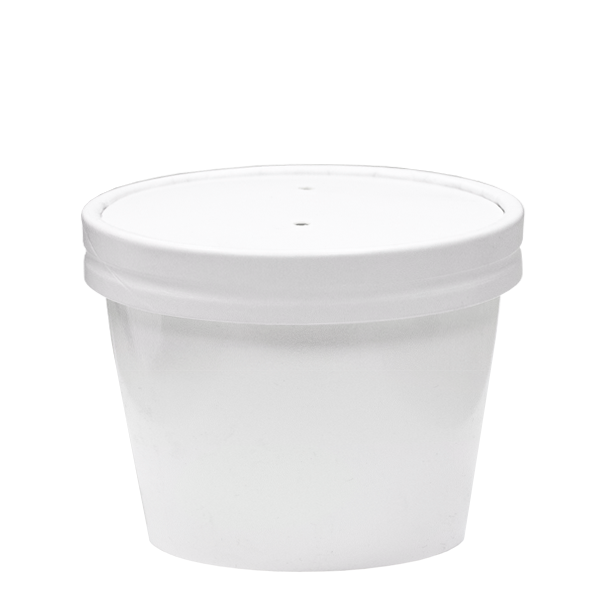 Dispo Soup Containers 8oz / Lids Included / 500 Containers White Heavy Duty Containers